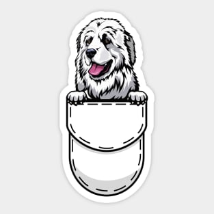 Funny Great Pyrenees Pocket Dog Sticker